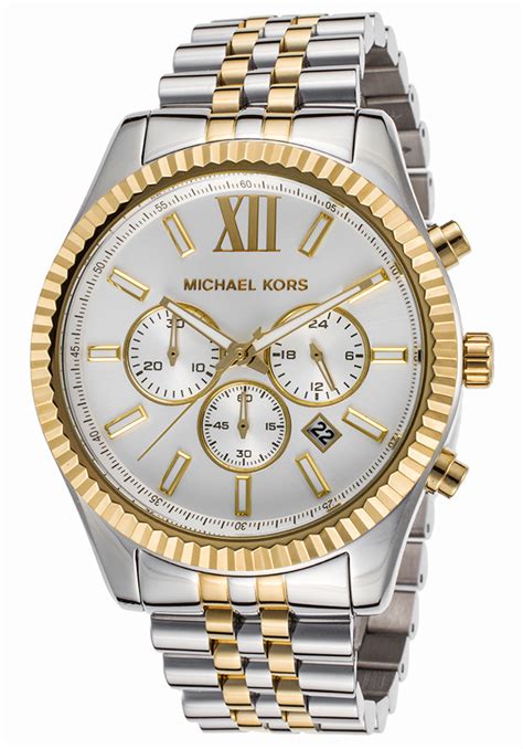 michael kors oversized lexington two-tone watch|michael kors lexington watch mk8344.